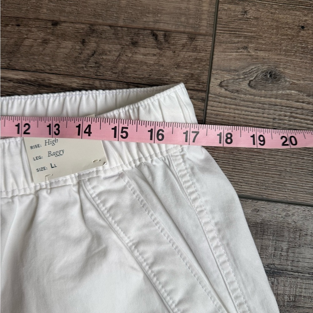 NWT Abercrombie & Fitch White High-Rise Baggy Trousers - Picture 5 of 10
